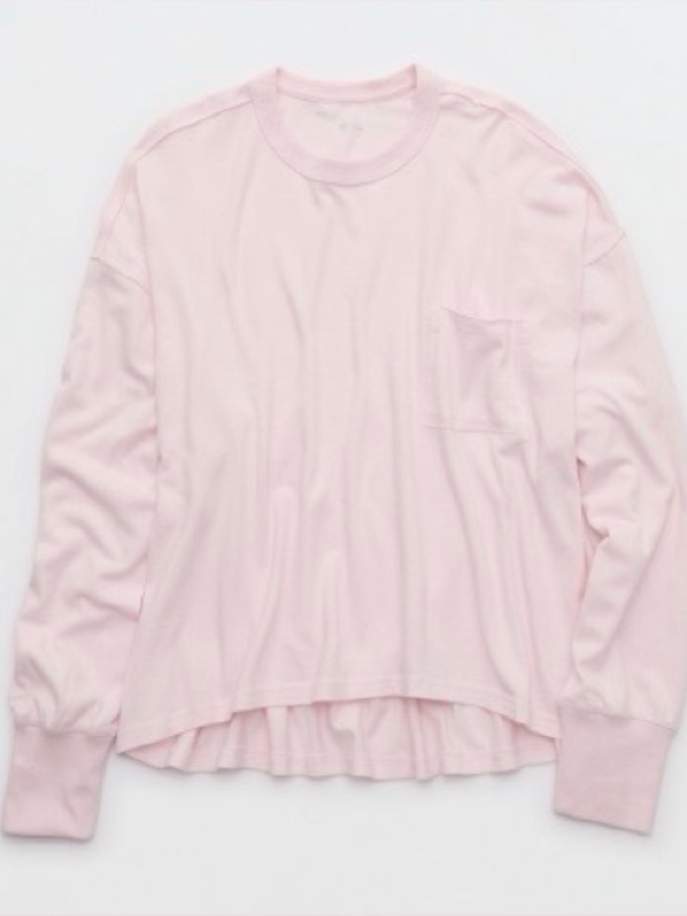 Aerie Happy Snit Pocket Long Sleeve Tee